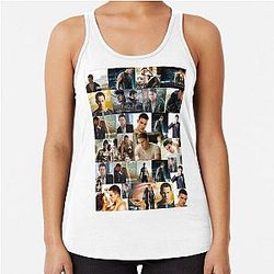 Channing Tatum Seamless Photo Racerback Tank Top