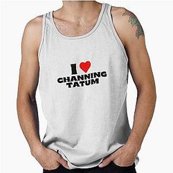I Love Channing Tatum Black Tank Top