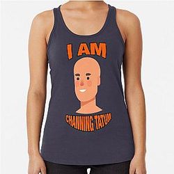 Channing Tatum Shaved Head Racerback Tank Top