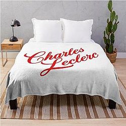 Charles Leclerc F1 Throw Blanket