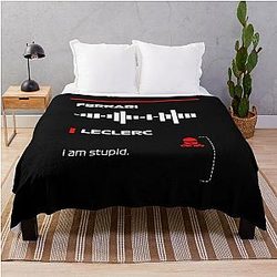 Charles Leclerc I am stupid team radio message (Francesco) Throw Blanket