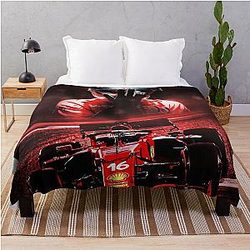 Charles Leclerc F1 2021 Poster Throw Blanket