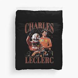 Charles Leclerc Victory Duvet Cover