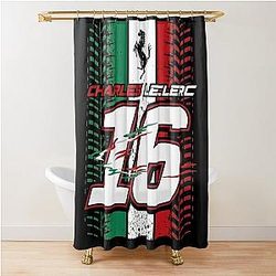 Charles Leclerc Italian F1 Shower Curtain