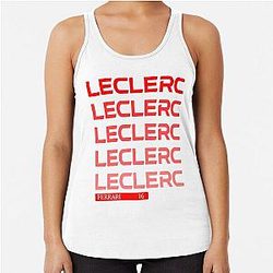 Charles Leclerc fan merchandise Racerback Tank Top