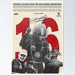Charles Leclerc Monza 2024 Poster