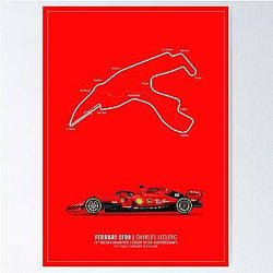 Charles Leclerc Belgian GP 2019 Poster