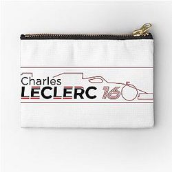 Charles Leclerc F1 Car Typography Pouch