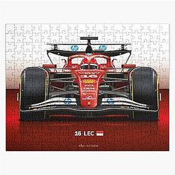 Many Charles Leclerc Formula One items for 2025 Season, featuring his iconic Ferrari  Racing Car Jigsaw Puzzle