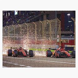 Charles Leclerc and Carlos Sainz Making Sparks Together 2024 Jigsaw Puzzle