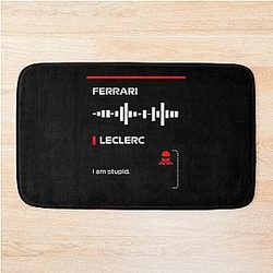 Charles Leclerc I am stupid team radio message Dark Bath Mat