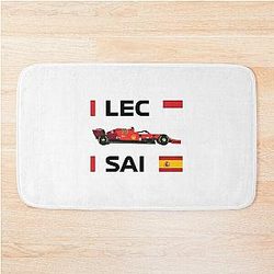Ferrari 2021 F1 car SF21 Charles Leclerc Carlos Sainz Bathroom Mat