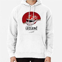 Charles Leclerc F1 Ferrari Helmet Art Scuderia Red Design Pullover Hoodie