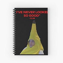 Charles Leclerc Banana Costume I've Never Looked So Good Quote Spiral Notebook