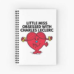 Little Miss Obsessed with Charles Leclerc Spiral Notebook