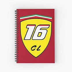 Charles Leclerc Ferrari Formula 1 Spiral Notebook
