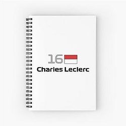 Charles Leclerc F1 Spiral Notebook