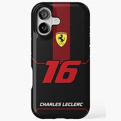Charles Leclerc 2025 F1 Art - Red & Black Design iPhone Tough Case