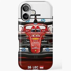 Many Charles Leclerc Formula 1 items for 2025 Season, featuring his iconic Ferrari Racing iPhone Case