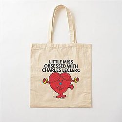 Little Miss Obsessed with Charles Leclerc Cotton Tote Bag