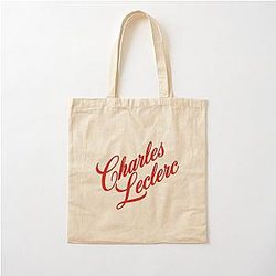 Charles Leclerc F1 Cotton Tote Bag