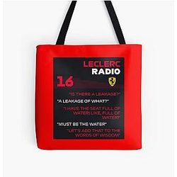 Charles Leclerc Radio Message Must Be The Water All Over Tote Bag