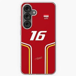Charles Leclerc Ferrari Formula One 2024 Race Suit Samsung Galaxy Soft Case