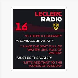 Charles Leclerc Must Be The Water Sticker