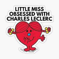 Little Miss Obsessed with Charles Leclerc Sticker