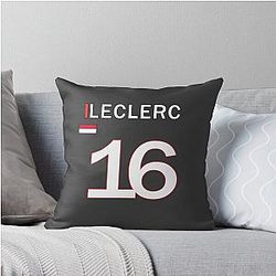 Charles Leclerc Driver Tee Throw Pillow