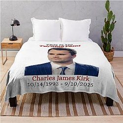 Charlie Kirk This is my Turning Point 1993-2025 Throw Blanket