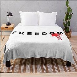Freedom Blood Fight for Charlie Kirk Throw Blanket