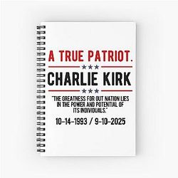 Charlie Kirk A True Patriot Spiral Notebook