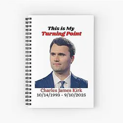 Charlie Kirk This is my Turning Point 1993-2025 Spiral Notebook