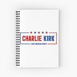 Charlie Kirk American Patriot Spiral Notebook