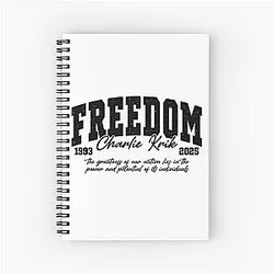 Freedom Charlie Kirk Great American Patriot Hero Notebook