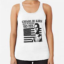 Charlie Kirk Shirt Racerback Tank Top