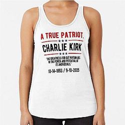 Charlie Kirk A Patriot Racerback Tank Top