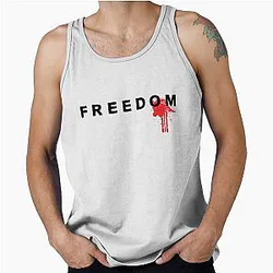 Freedom Blood Splatter Fight Tank Top