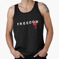 Freedom Blood Splatter Fight Charlie Kirk Tank Top