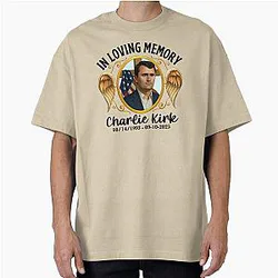 Charlie Kirk Memory Patriot Freedom USA Oversized T-Shirt