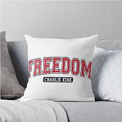 Freedom Charlie Kirk Throw Pillow