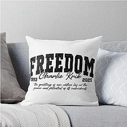 Freedom Charlie Kirk Great American Patriot Hero Throw Pillow