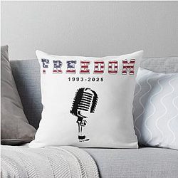 Freedom Charlie Kirk 1993-2025 Throw Pillow