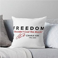 Freedom Shouldn't Cost This Much Charlie Kirk Tribute 1993-2025 Throw Pillow