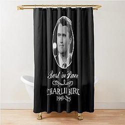Charlie Kirk Rest in Peace Memorial In Loving Memory Shower Curtain