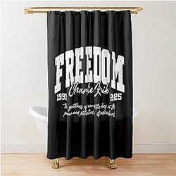 Freedom Charlie Kirk Great American Hero Shower Curtain