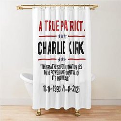 Charlie Kirk A True Patriot  Shower Curtain