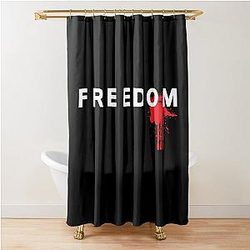 Freedom Blood Fight for Charlie Kirk Shower Curtain