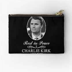 Charlie Kirk Memorial Tribute Zipper Pouch